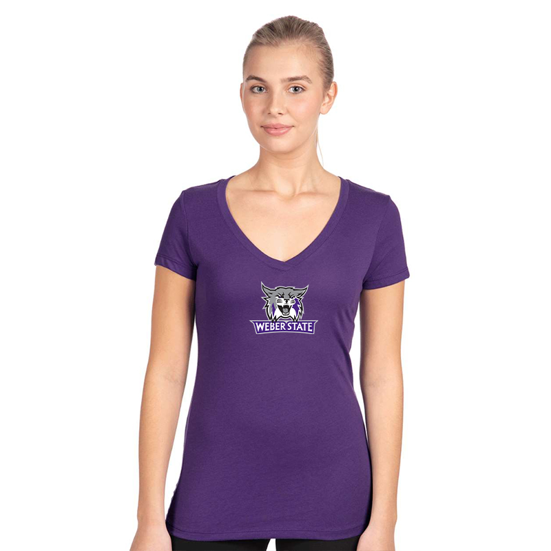 Women's Weber State Wildcats Next Level V-Neck T-Shirt